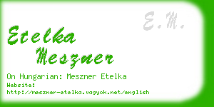 etelka meszner business card